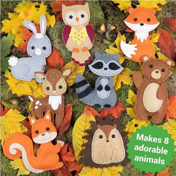Sewing Kit for Kids, Animal Craft Set for Boys and Girls Age 7-12, 165 Piece Set - Picture 6 of 7